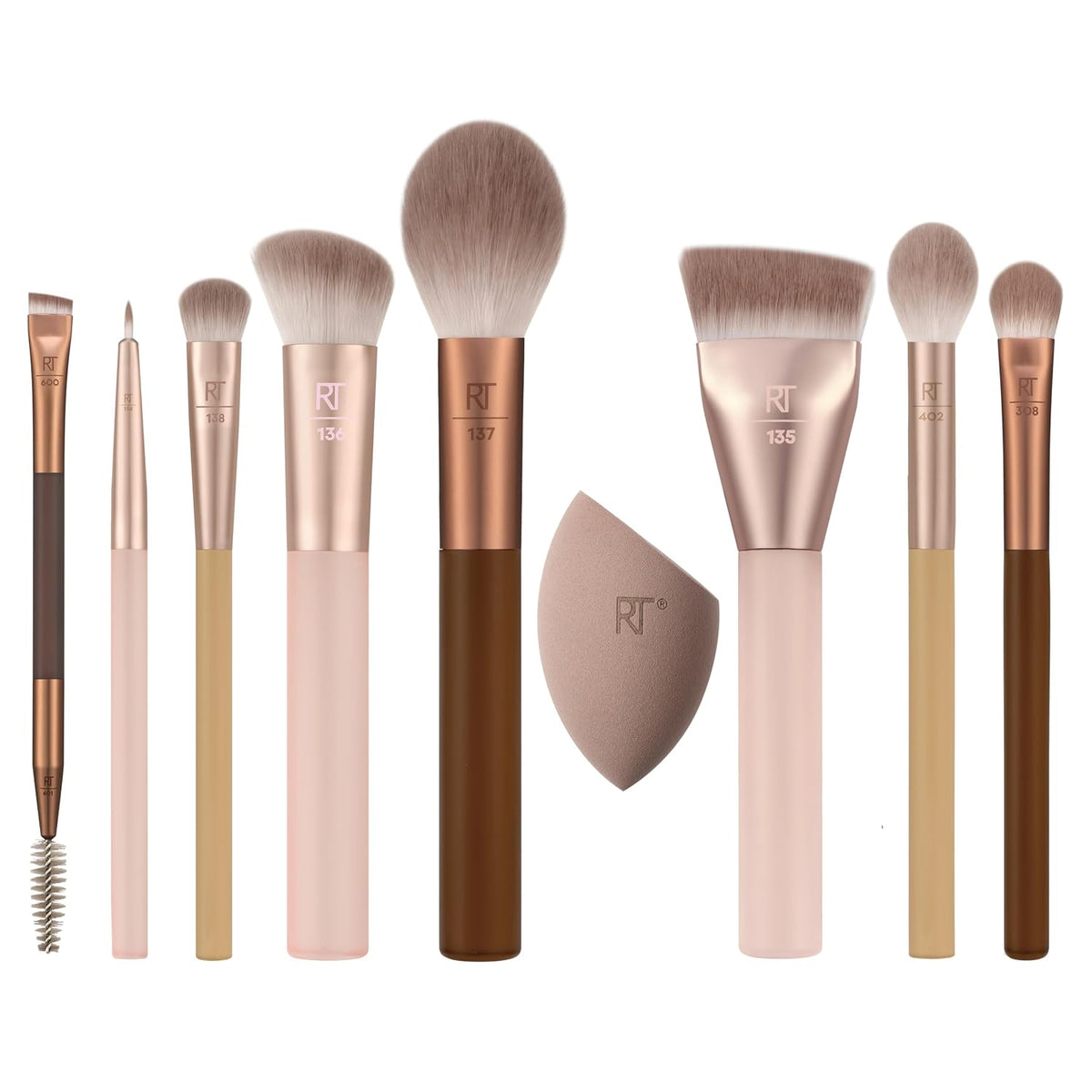 Real Techniques New Nudes 2.0 All Angles Face 10-Piece Set ( Limited Edition)