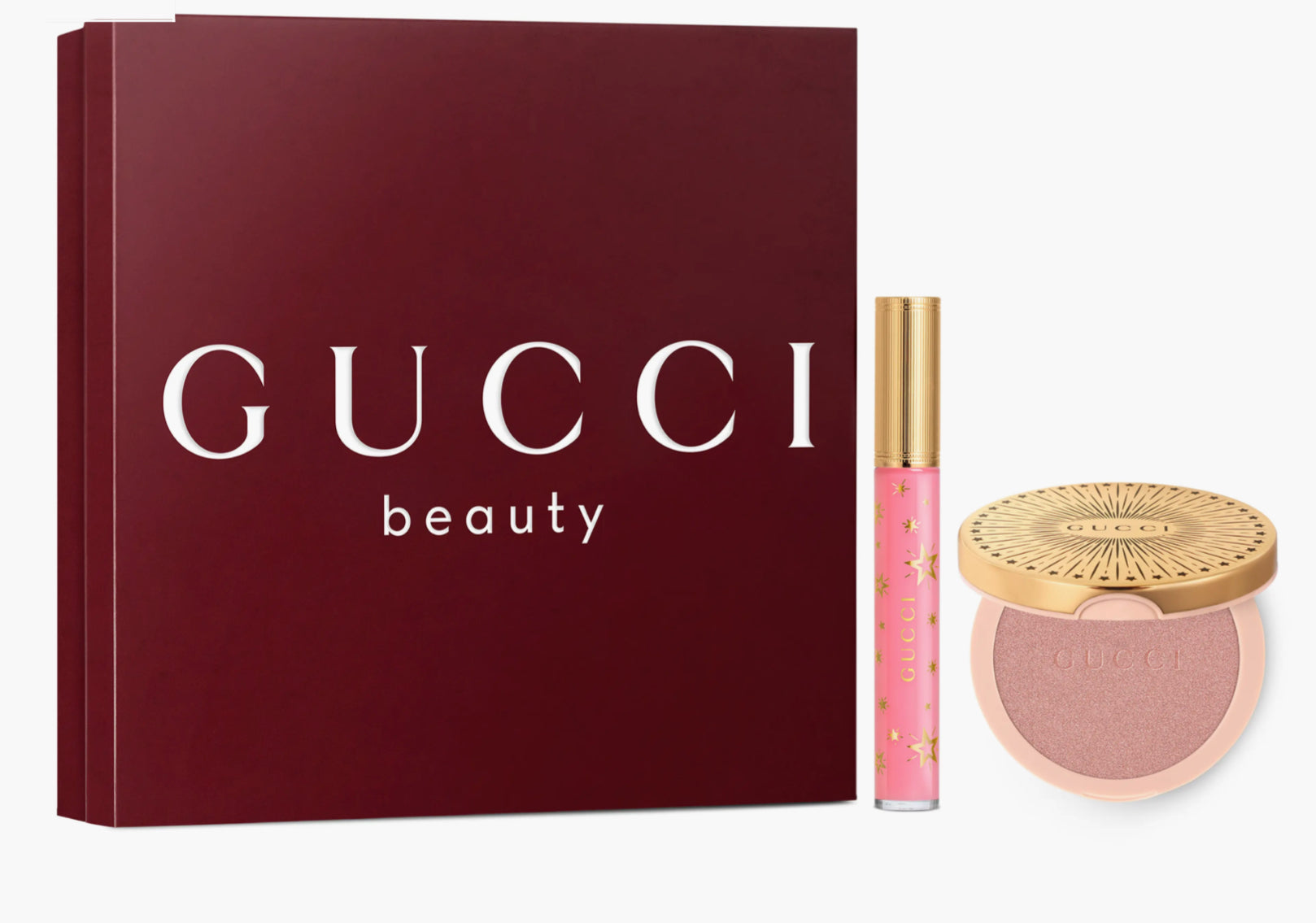 Gucci Glow Highlighter Powder & Gloss à Lèvres Plumping Lip Gloss Set