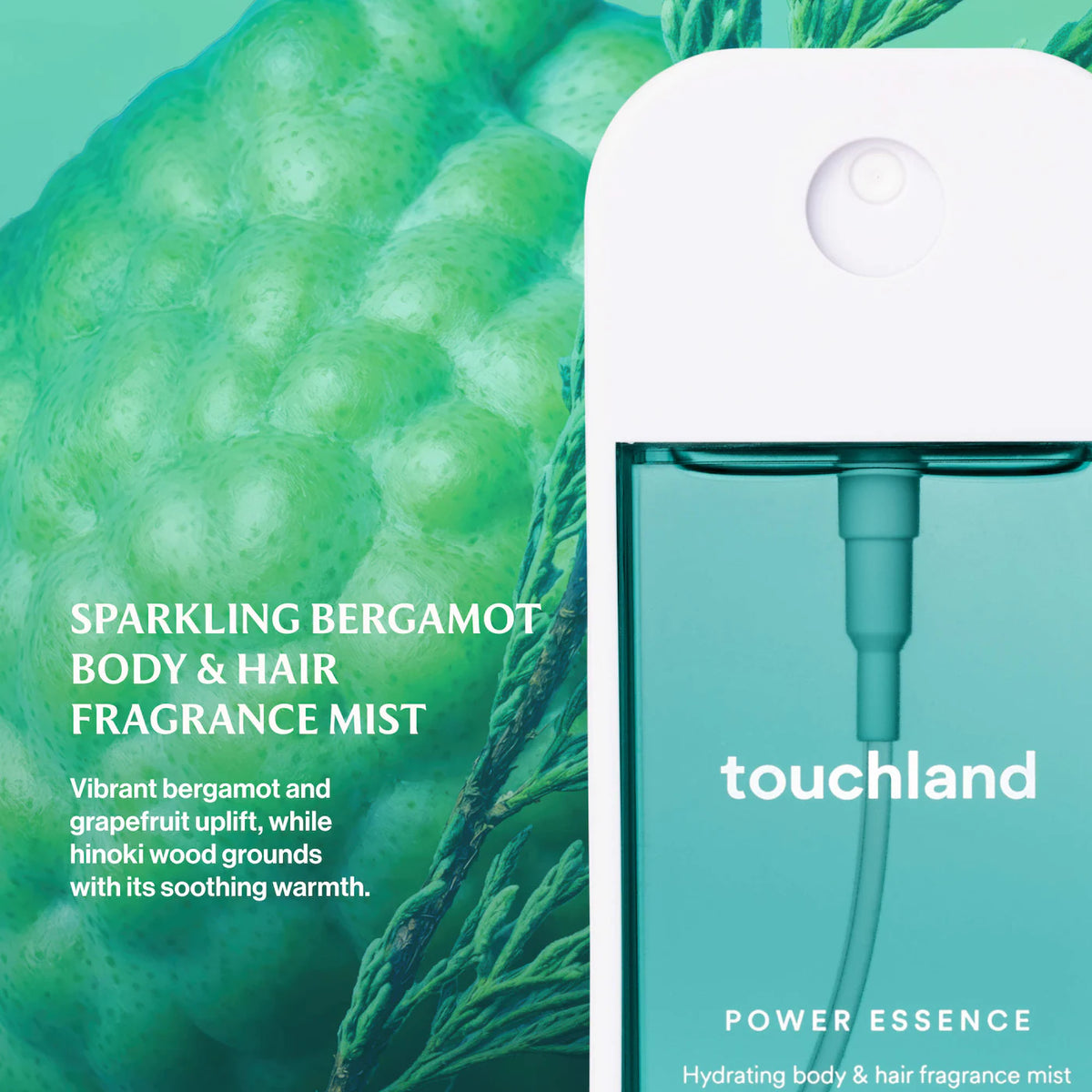 Touchland Sparkling Bergamot Power Essence Body & Hair Fragrance Mist