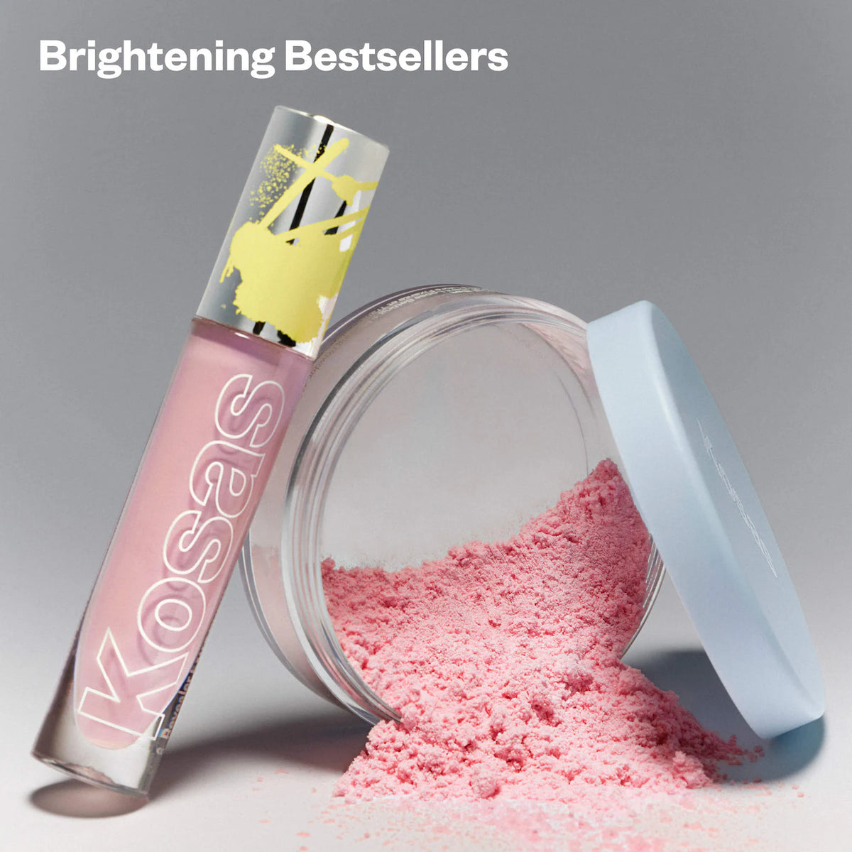 Kosas Brighten & Blur Set - Color Corrector + Loose Setting Powder Face Set