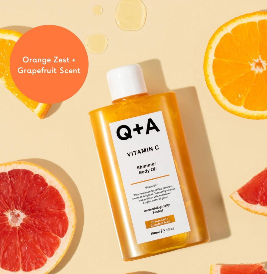 Q+A Vitamin C Shimmer Body Oil