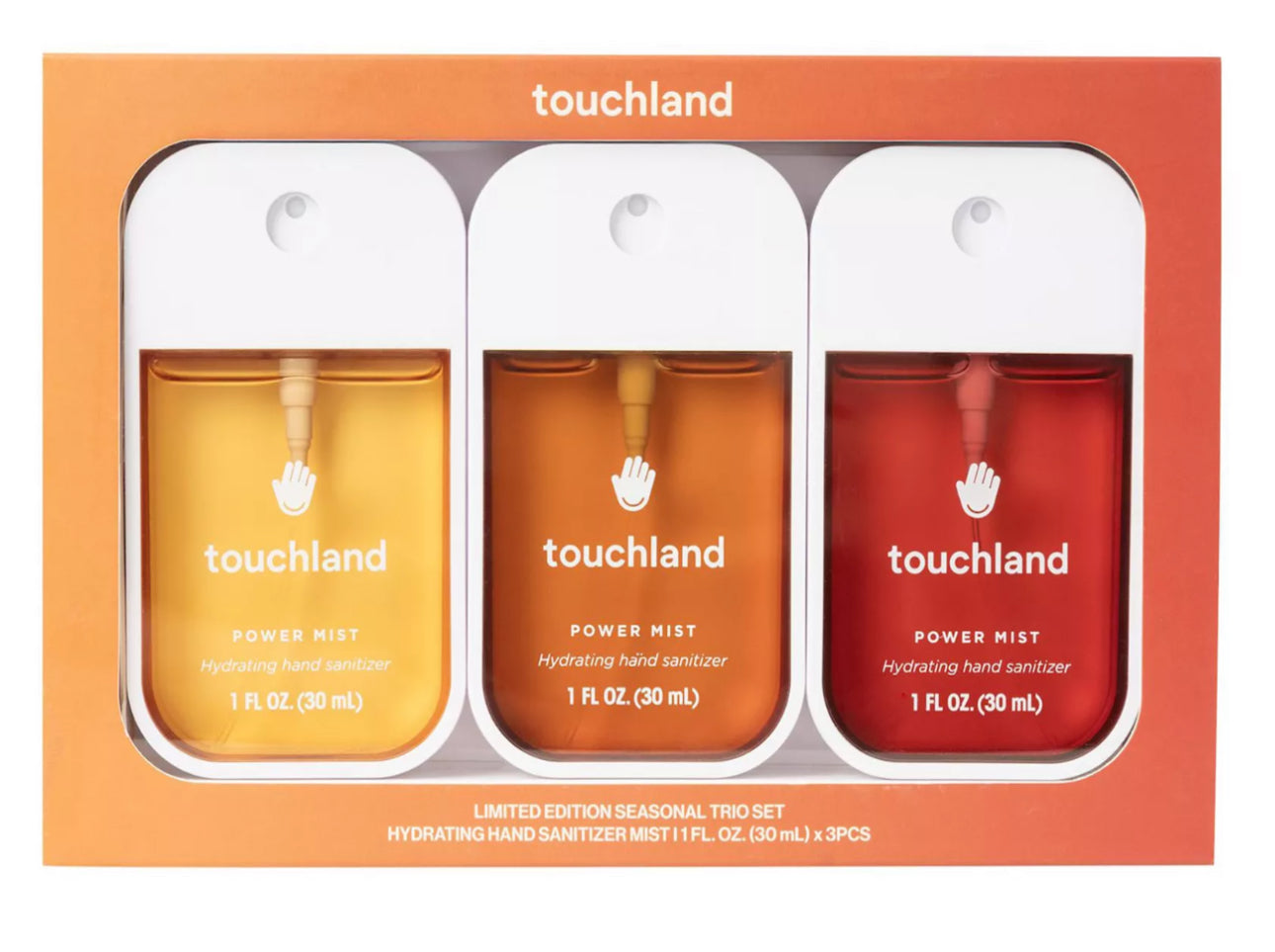 Touchland Limited Edition Hydrating Hand Sanitizer Seasonal Trio Set
