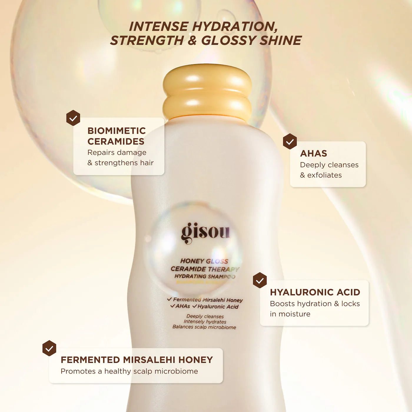 Gisou 
Honey Gloss Ceramide Therapy Hydrating Shampoo