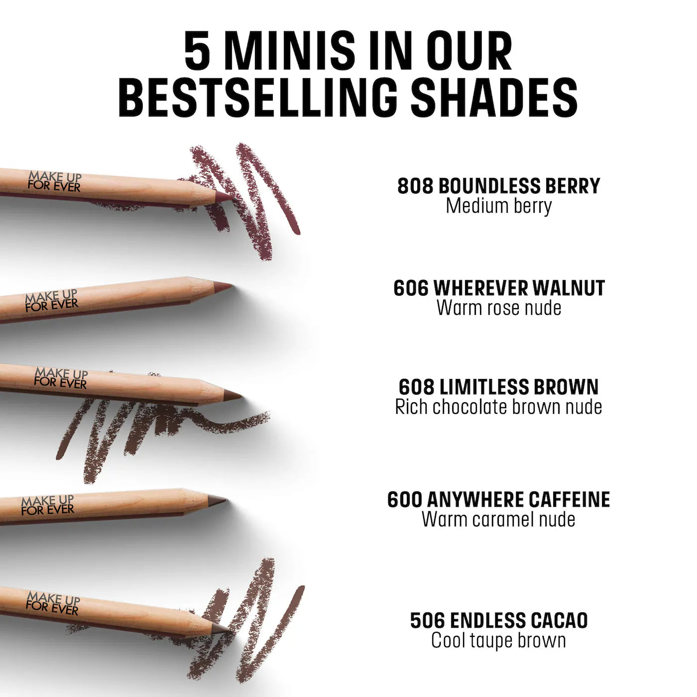 MAKE UP FOR EVER 
Mini Artist Color Lip Pencils Set