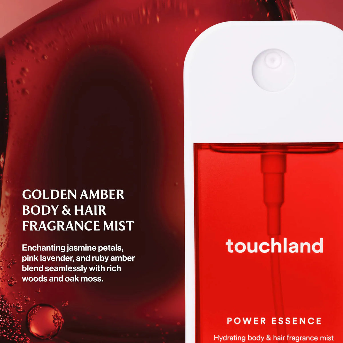 Touchland  Golden Amber Power Essence Body & Hair Fragrance Mist