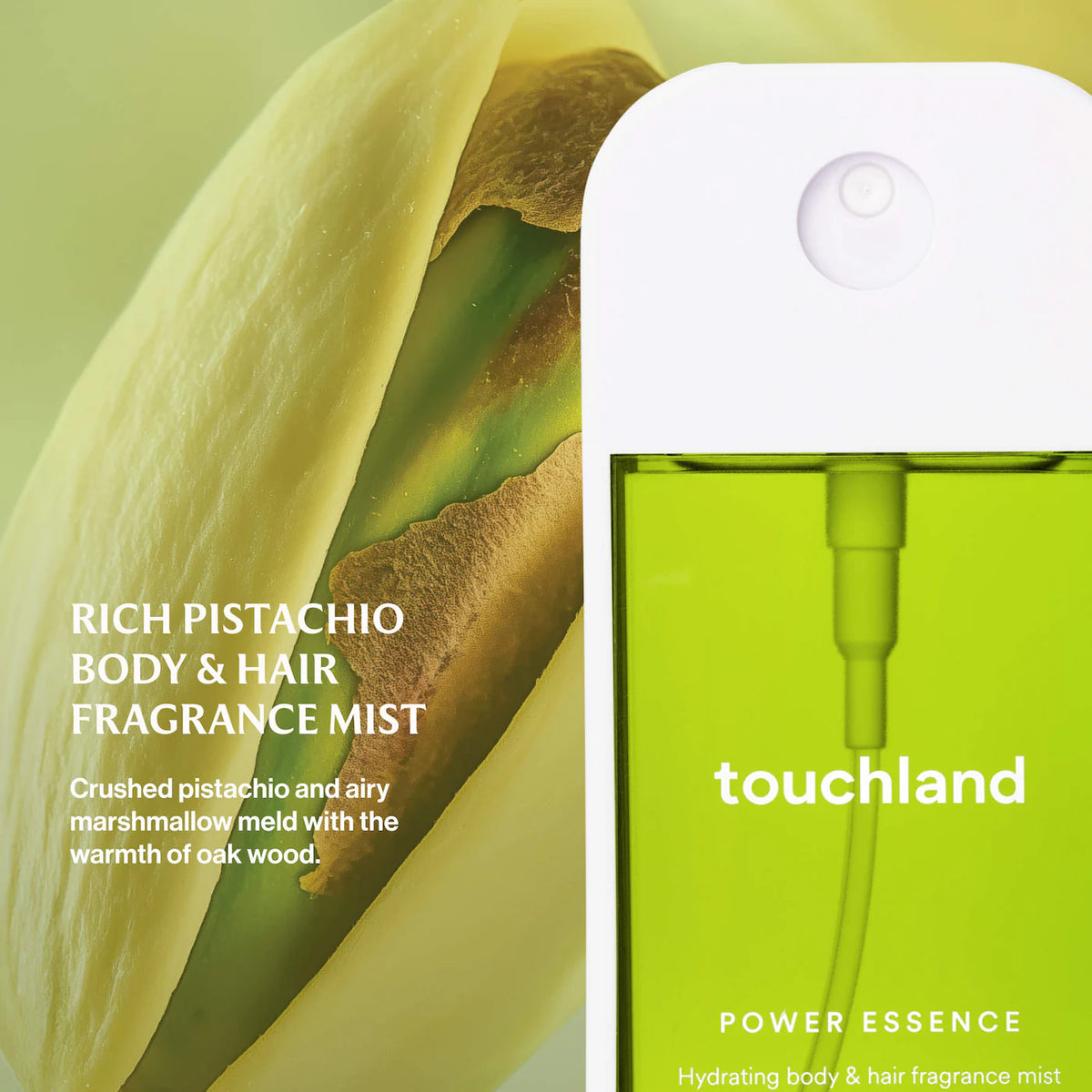 Touchland  Rich Pistachio Power Essence Body & Hair Fragrance Mist